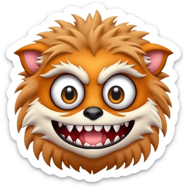 white monster sticker