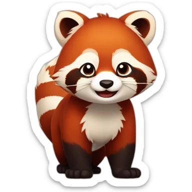 red-panda-ack sticker