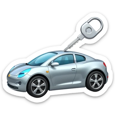 futuristic car access auto key sticker