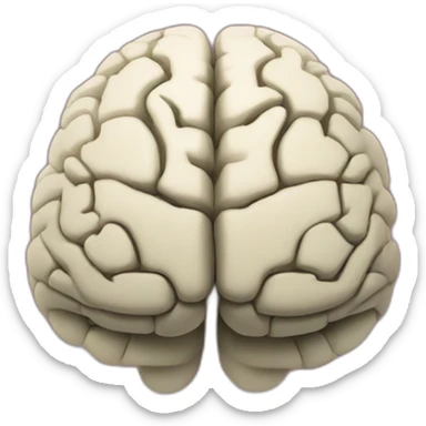 a brain where there are bricks inside of the brain sticker