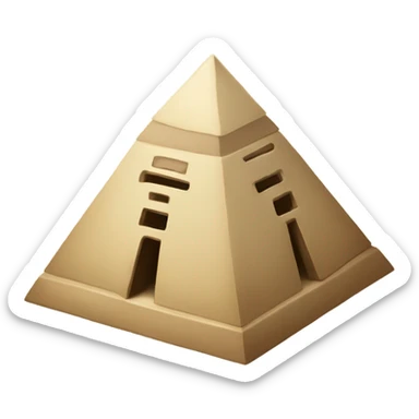 Pyramid with a suspicious face sticker