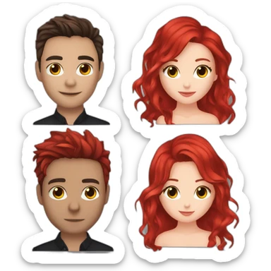 Dan Balan and red hair Tina Karol love sticker