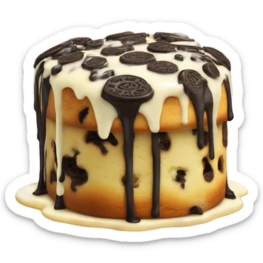 Oreo panettone, white chocolate drip sticker