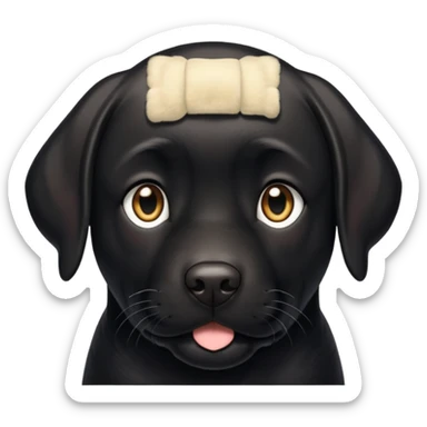 Labrador  negro adulto sticker