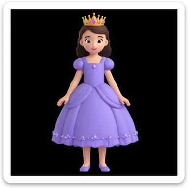 girls in a princess dress sticker