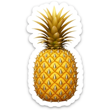 An upside down pineapple sticker