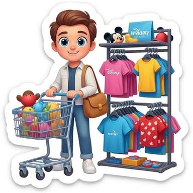 disney shopping sticker