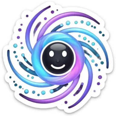 black magic particles sticker
