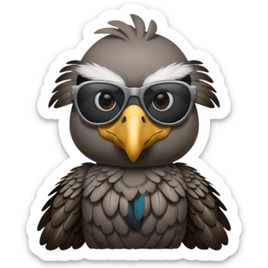 vulture wearing sunglasses sticker