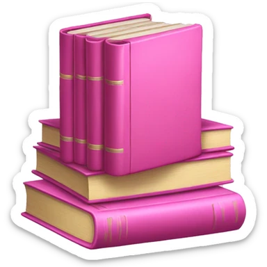 Pink books sticker
