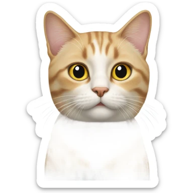 realistic cat in focus sticker