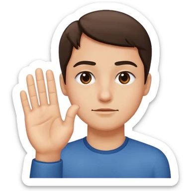 Side eye with hand out like stop it  sticker