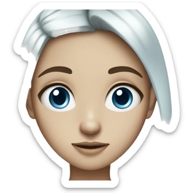 skinny girl with blue eyes  sticker