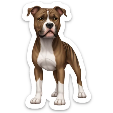 brindle amstaff dog  sticker