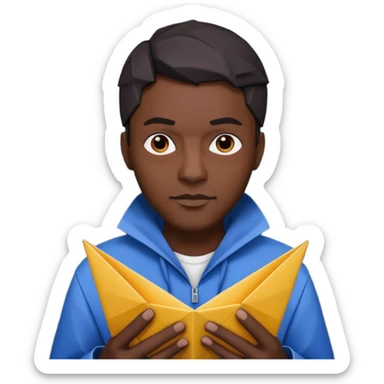 Street Origami Folder black man sticker