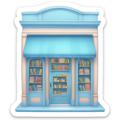 Pastel blue bookstore sticker