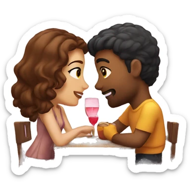 make a couple on a romantic date sticker