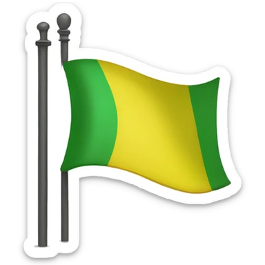 Drapeau jaune et vert sticker