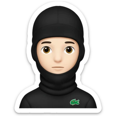  boy lacoste balaclava black lacoste sticker