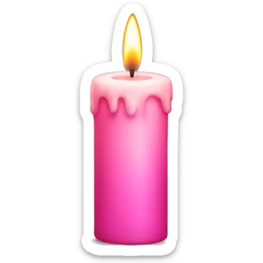 Pink candle  sticker