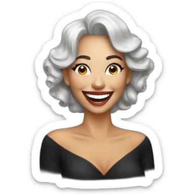 A beautiful makeup artist lady laughing sticker