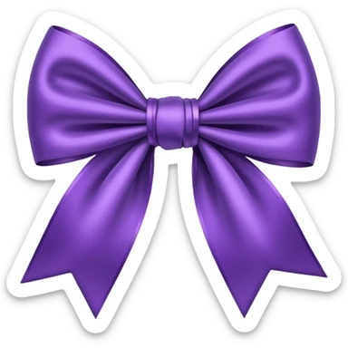 Purple bow sticker