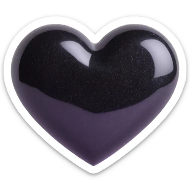 heart with black glitter sticker
