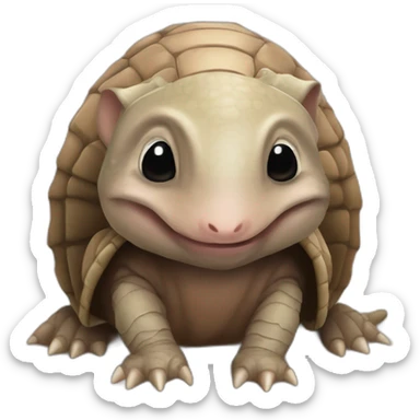 cute armadillo similar to baby yoda sticker