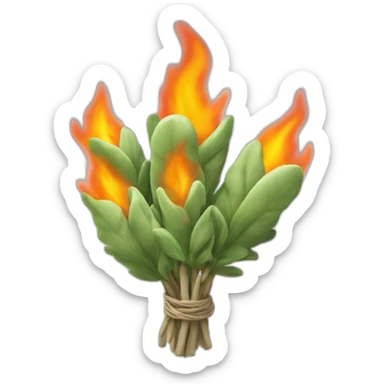 bundle of sage on fire sticker