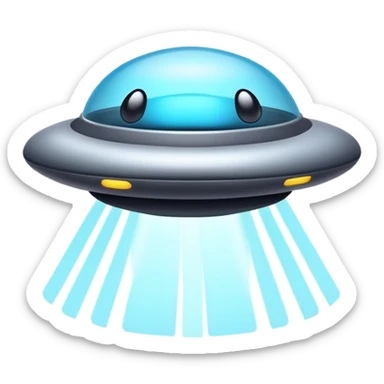 simple and minimal ufo, and looks a bit fat and cute sticker