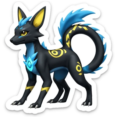 Umbreon-Manectric-Salandit-Zeraora-fusion, full body sticker