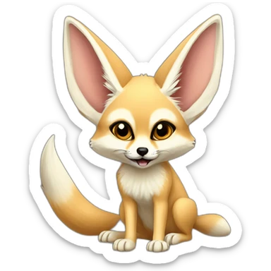 Fennec Fox with ak sticker