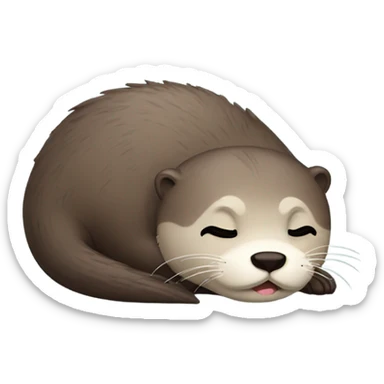 Sleepy otter sticker