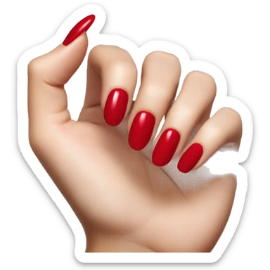 Cherry red nails  sticker
