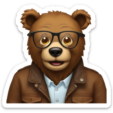 Freddy faze bear with glasses  sticker