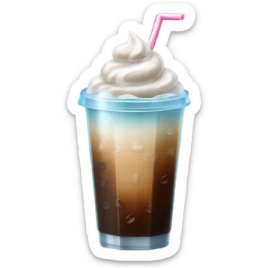 Ice coffe with ice  sticker