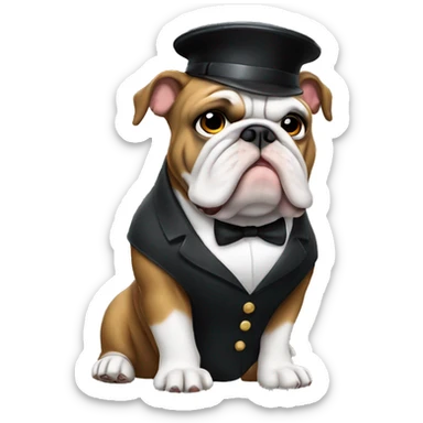english bulldog conductor music sticker