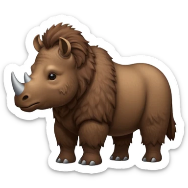 a Woolly rhinoceros sticker