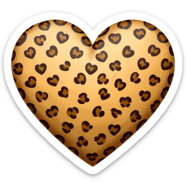 Leopard print love sticker