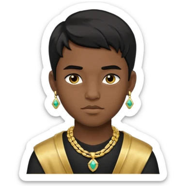 Has un chico con mucha plata y que tenga pelo negro sticker