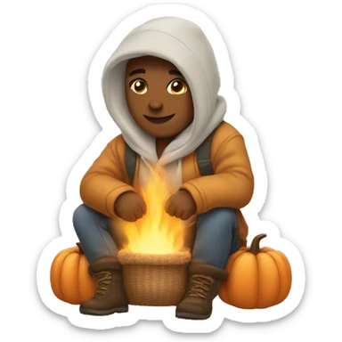cozy fall emojis sticker