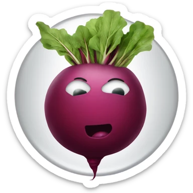 beetroot looking in the mirror sticker