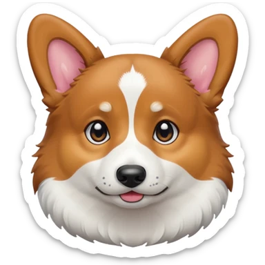 black tricolor corgi with no tail full of tears sticker