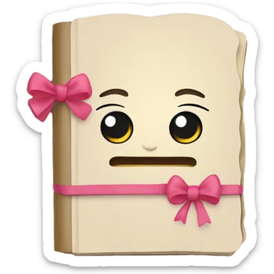 Cute journal with bow sticker