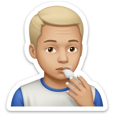 Guy snorting cocaine emoji sticker