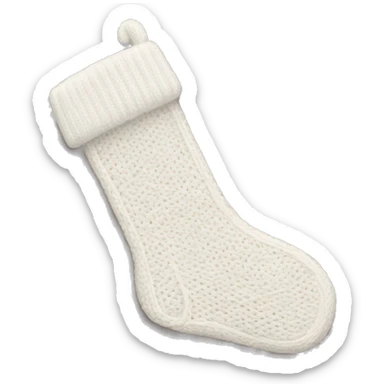 white knit stocking with the name logan written on it  sticker