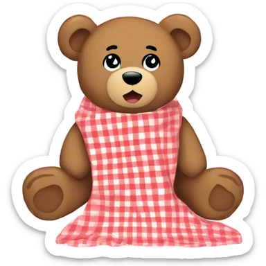 Teddy bear picnic blanket  sticker