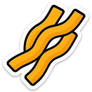 text: 2 w noodles in color outline icon style sticker