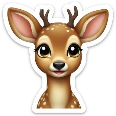 Baby deer sticker
