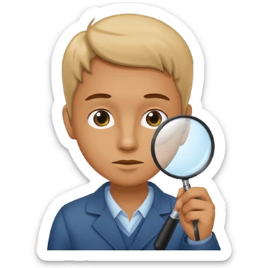 medica com uma lupa sticker